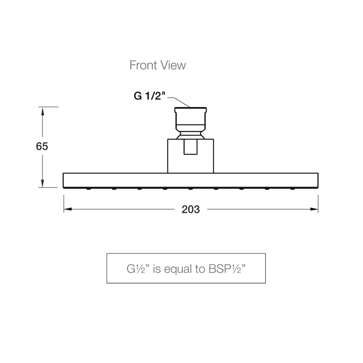 200mm Square Shower Head Polished Chrome 18360A-CP