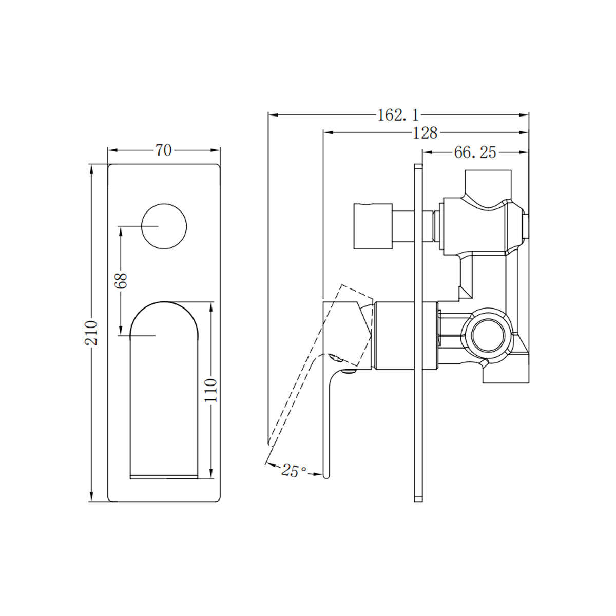 Bianca Shower Mixer With Divertor Gun Metal