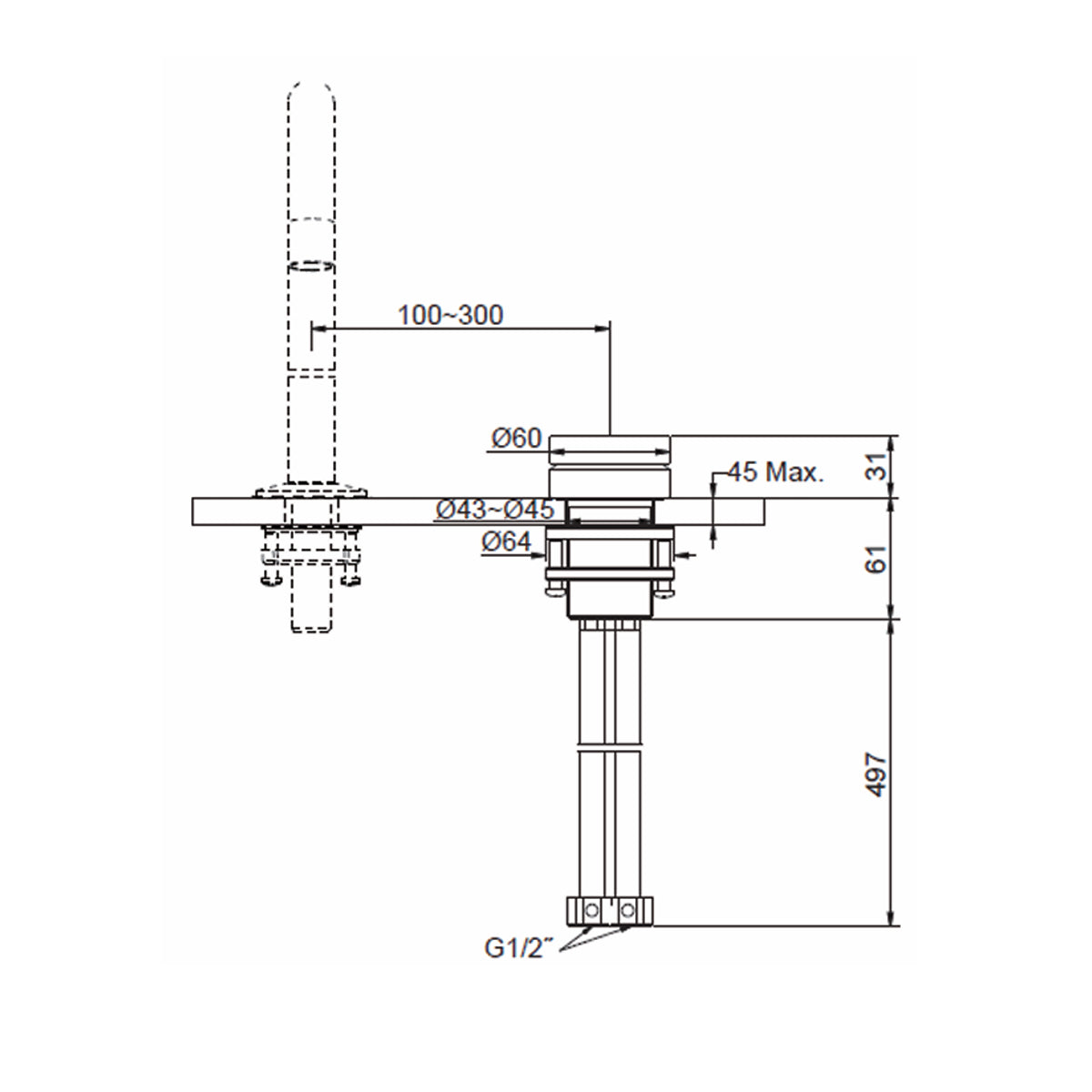 Components Rocker Handle Polished Chrome 77963T-8ADR-CP