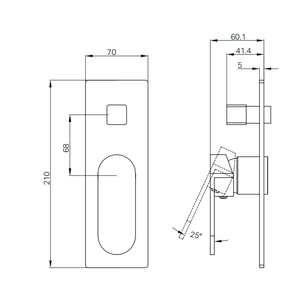 Ecco Shower Mixer With Divertor Brushed Nickel