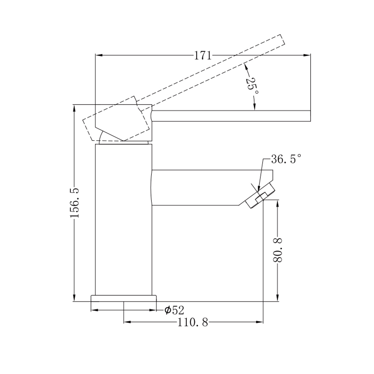 Dolce Care Basin Mixer Matte Black