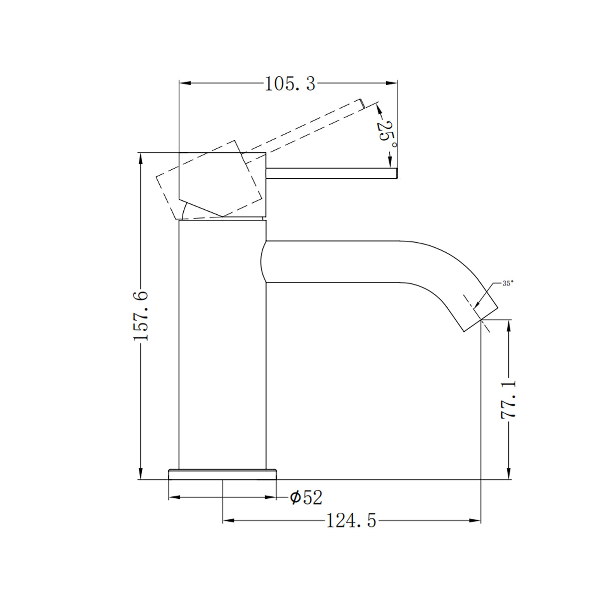 Mecca Basin Mixer Gun Metal