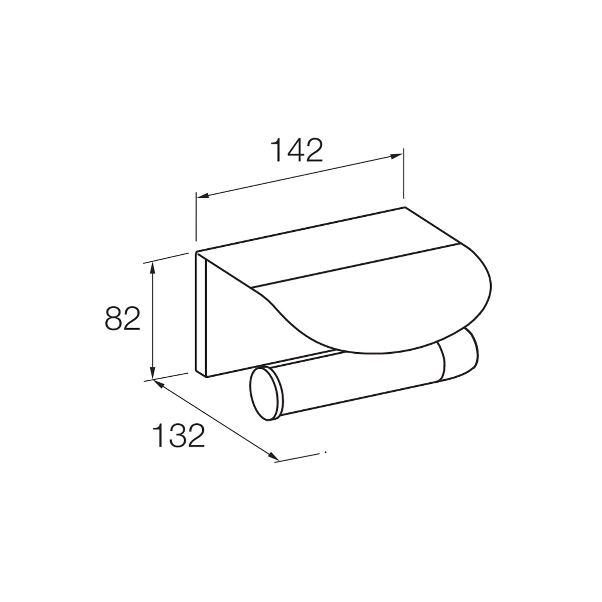 Avid Toilet Tissue Holder with Cover Polished Chrome 97503T-CP