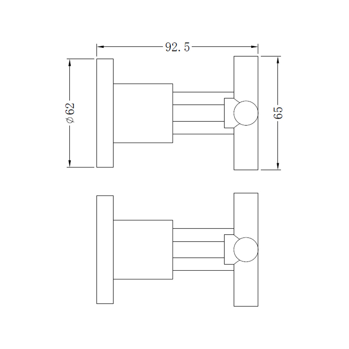 X Plus Wall Tops Assembly Matte Black
