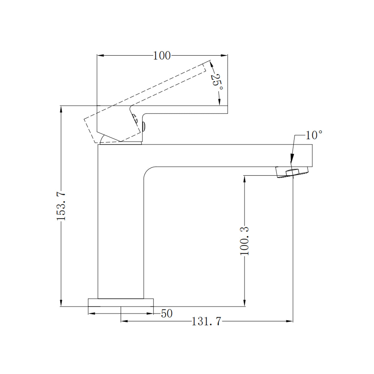 Ecco Short Basin Mixer Gun Metal