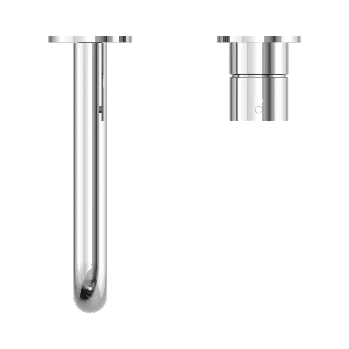 Mecca Wall Basin/Bath Mixer Separate Back Plate Handle Up 185mm Chrome