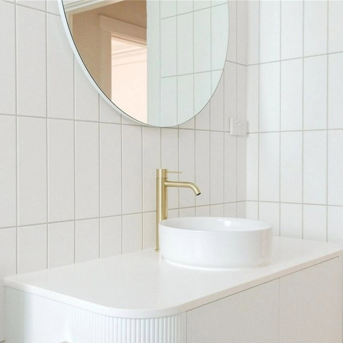 Mecca Tall Basin Mixer Brushed Gold