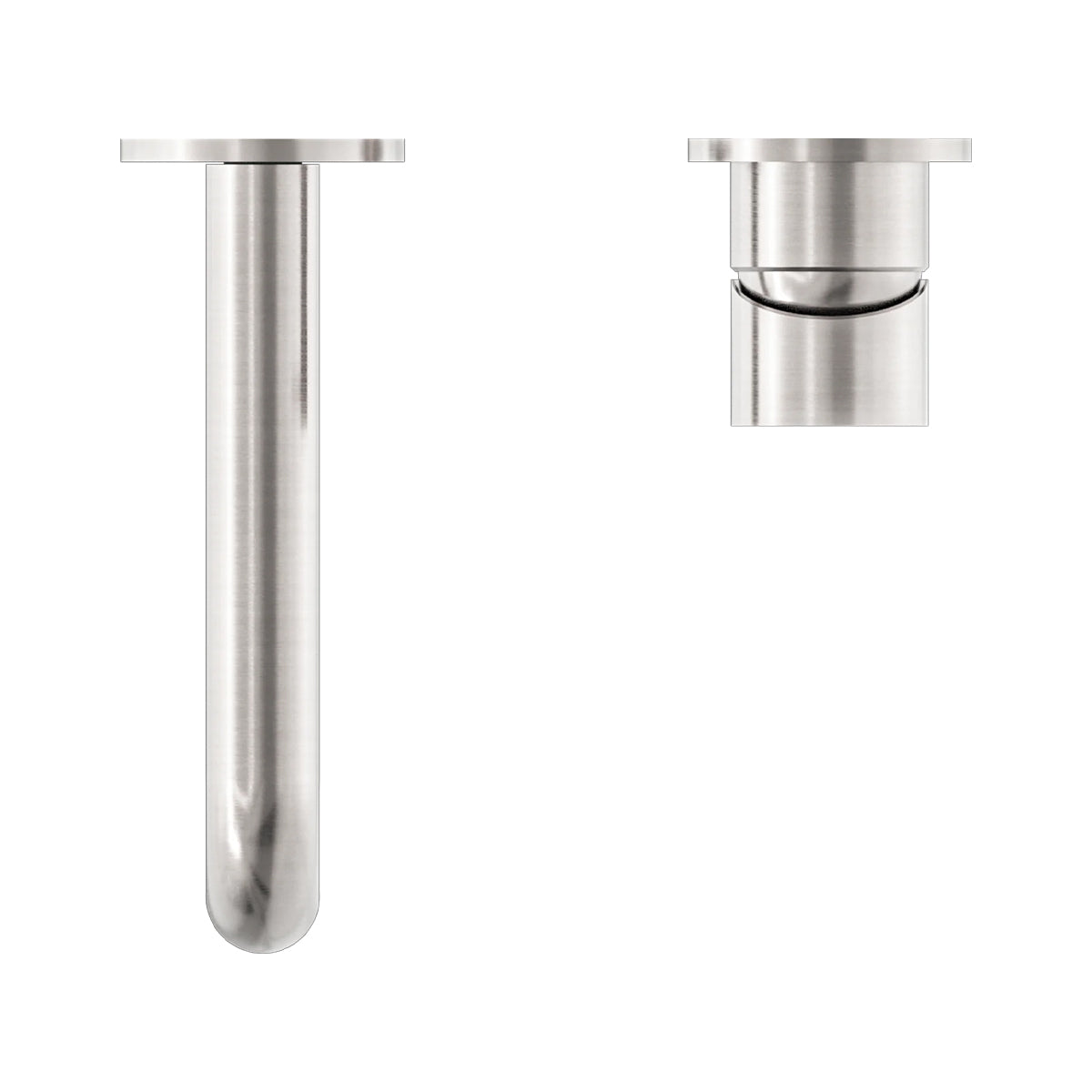 Mecca Wall Basin/Bath Mixer Separate Back Plate 230mm Brushed Nickel