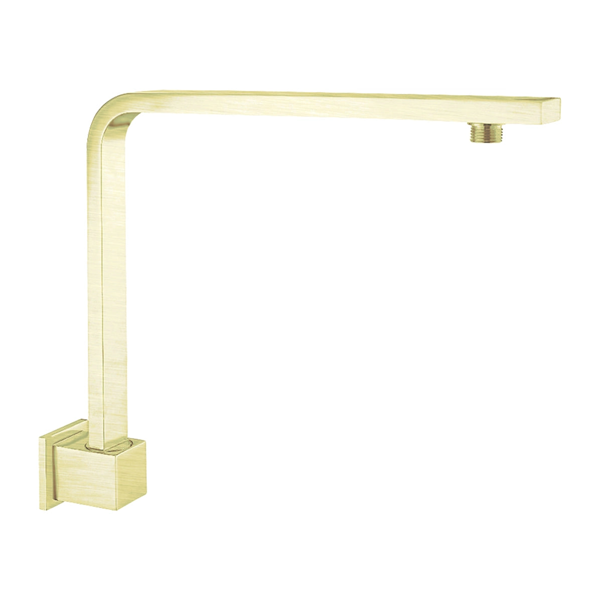 Square Swivel Shower Arm Brushed Gold