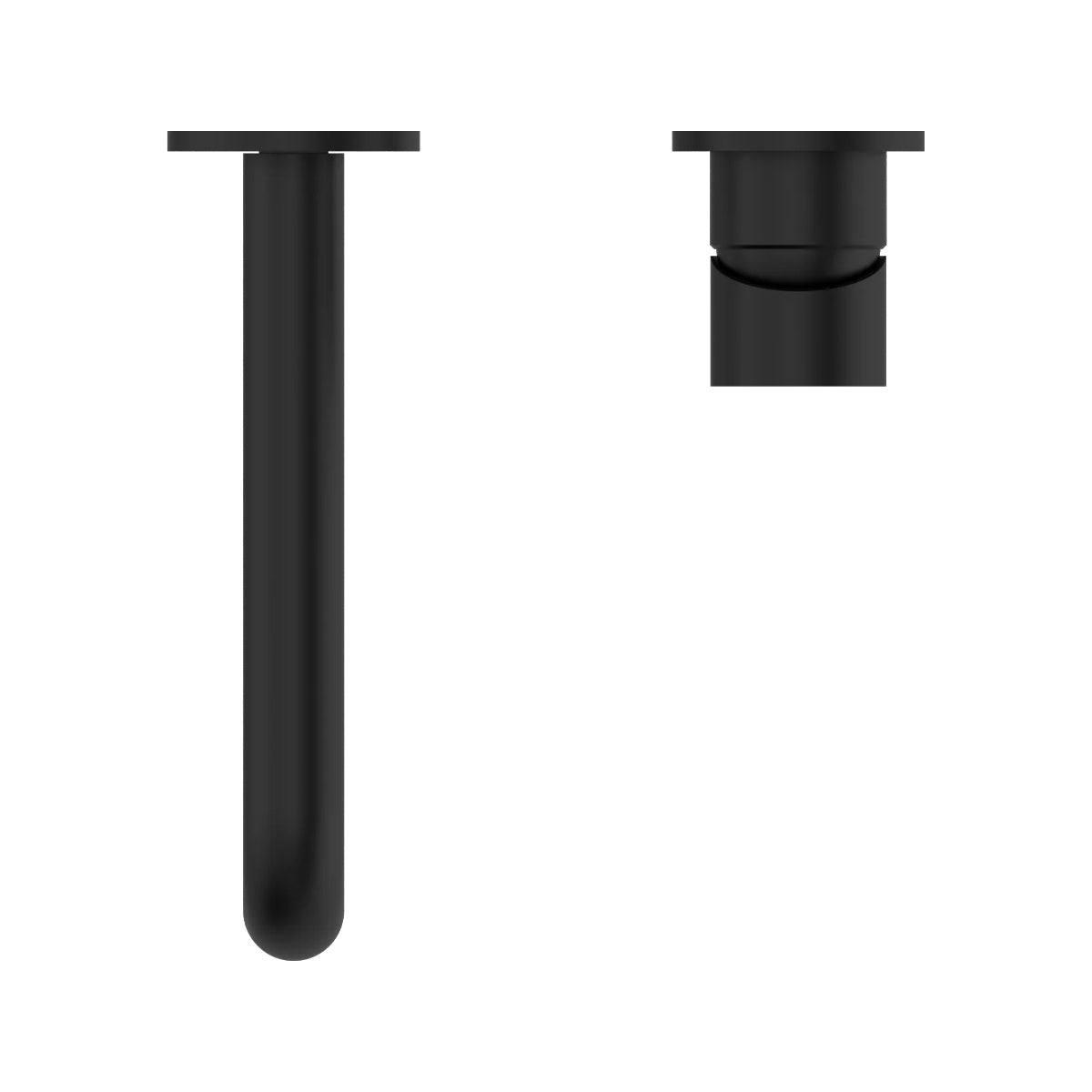 Mecca Wall Basin/Bath Mixer Separate Back Plate 230mm MatTE BLACK