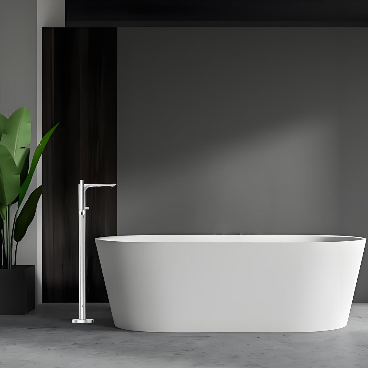 Bianca Freestanding Bath Mixer With Hand Shower Chrome