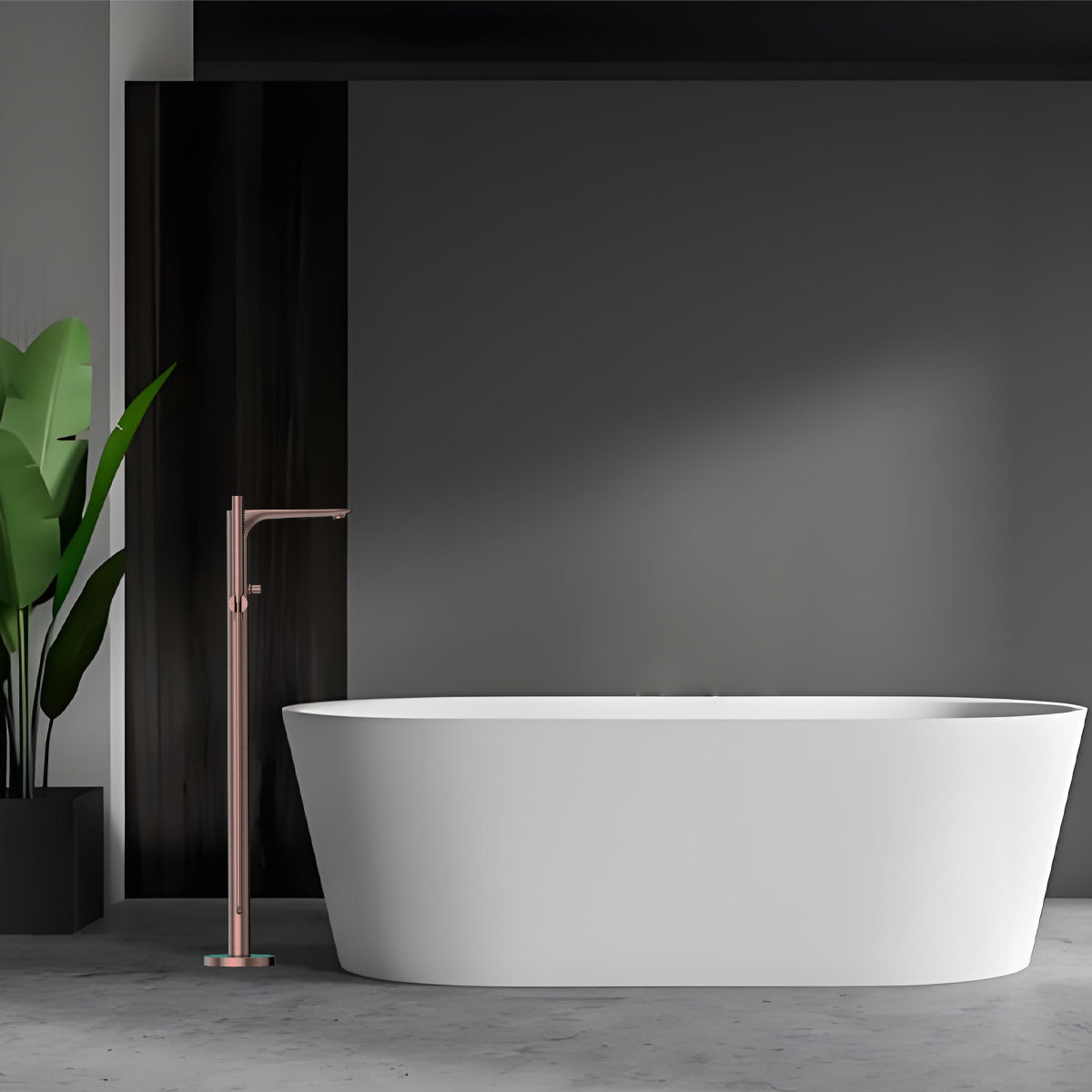 Bianca Freestanding Bath Mixer With Hand Shower Brushed Bronze