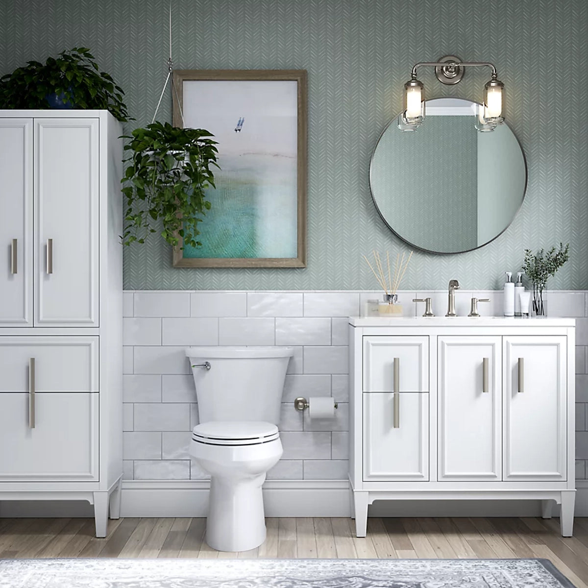 28" Round Decorative Mirror Brushed Nickel 26050-BNL