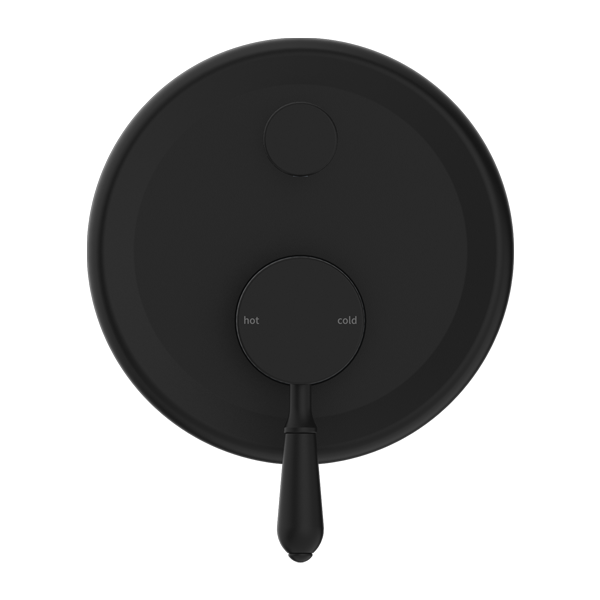 York Shower Mixer With Divertor With Metal Lever Matte Black