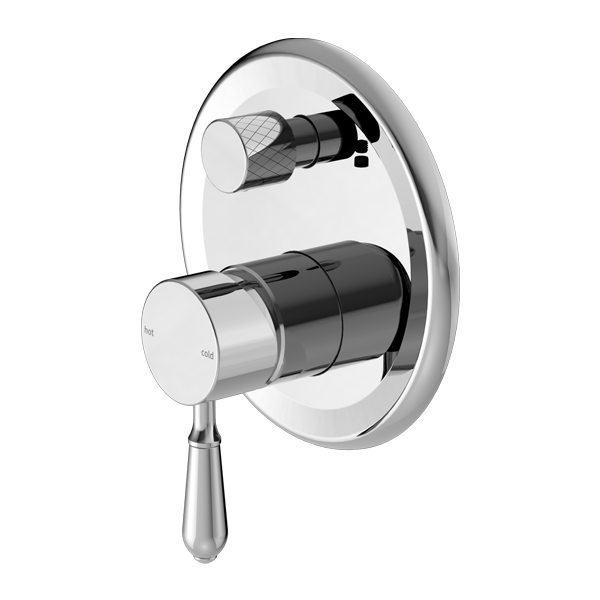 York Shower Mixer With Divertor With Metal Lever Chrome