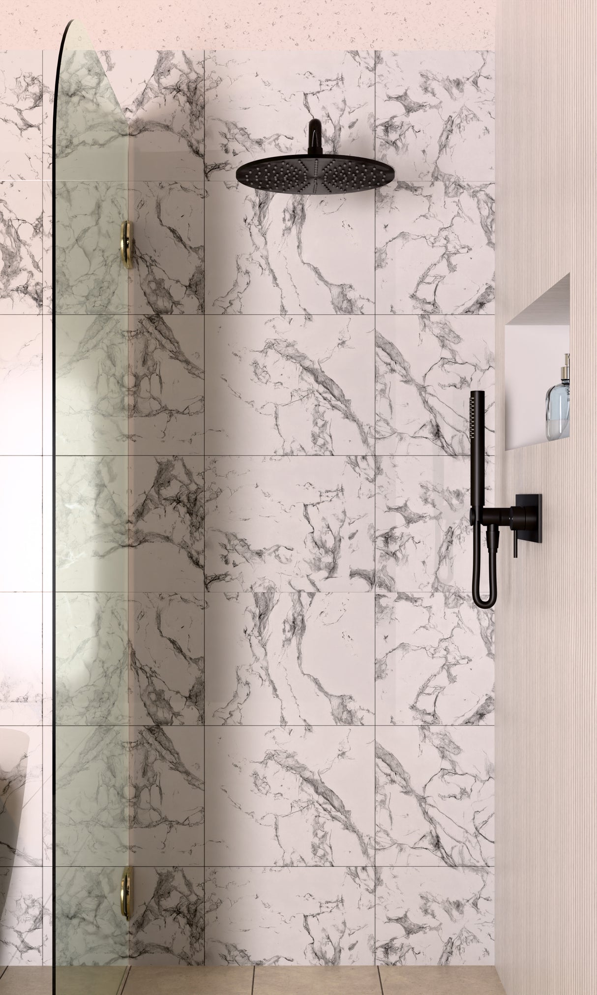 Mecca Shower Mixer With Divertor System Matte Black