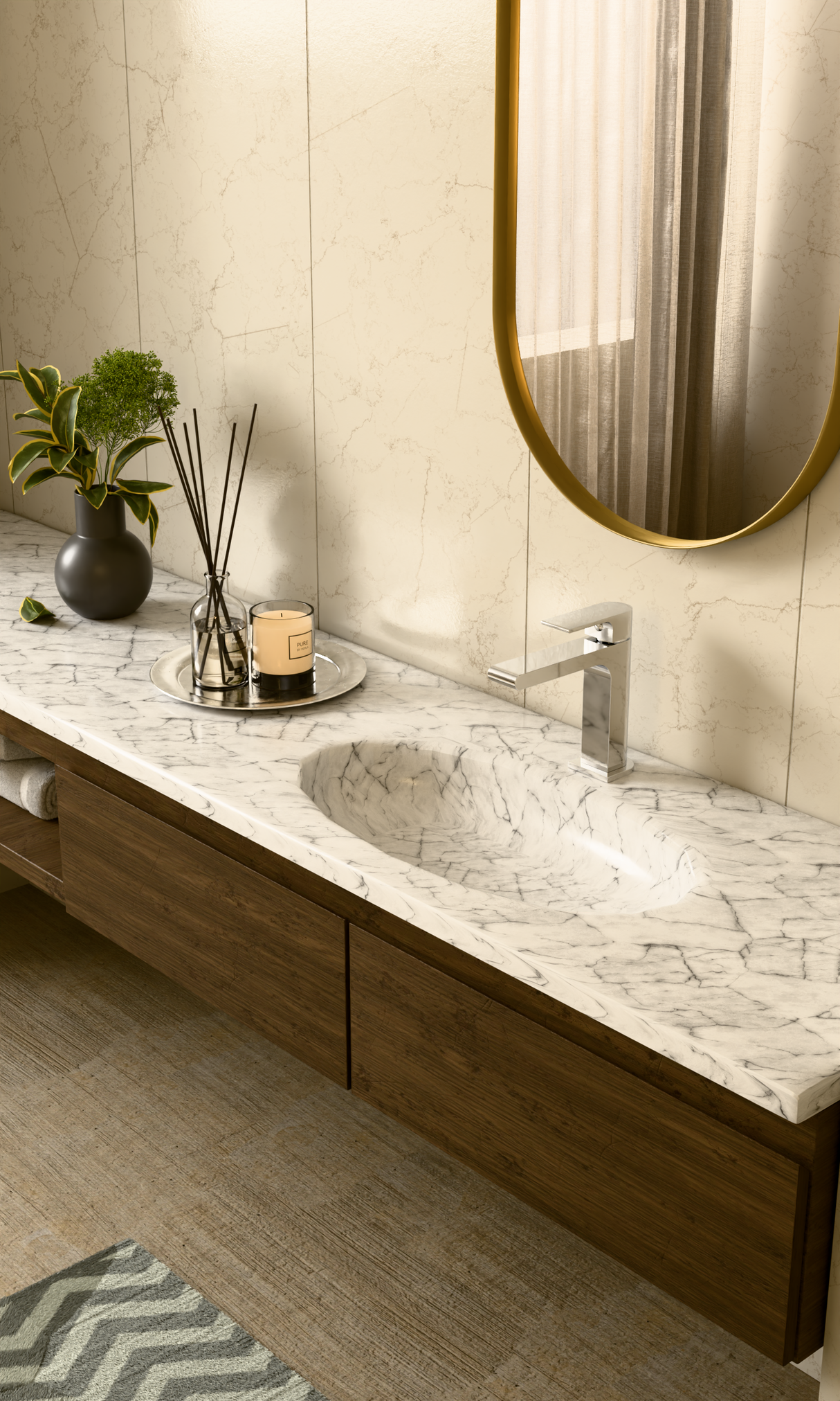 Bianca Basin Mixer Straight Spout Chrome