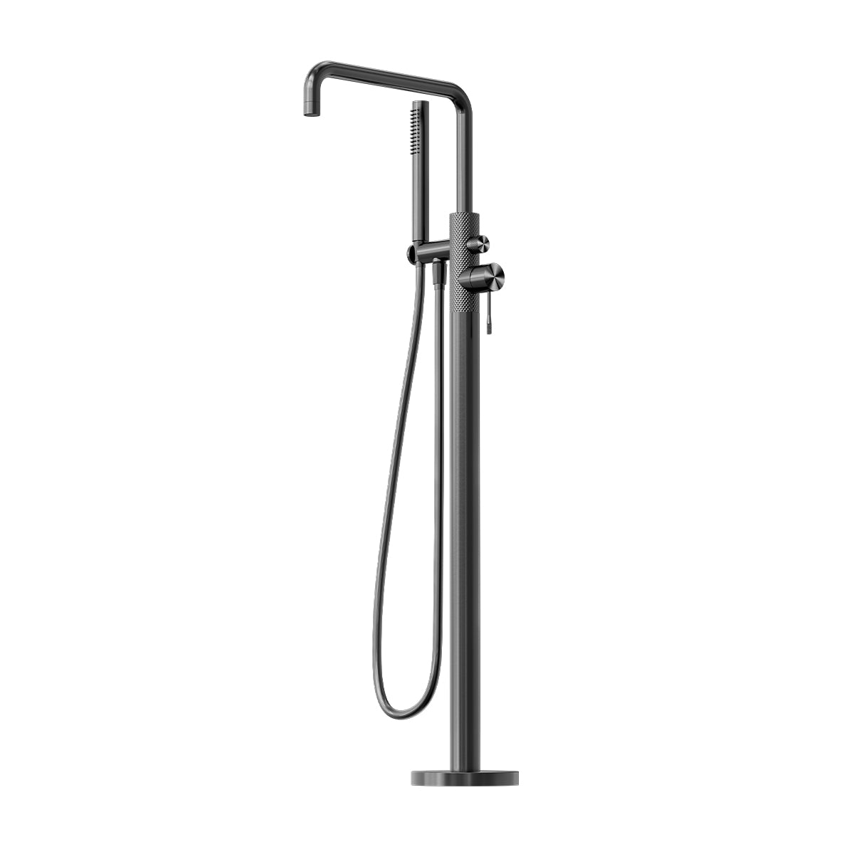Opal Freestanding Bath Mixer With Hand Shower Graphite