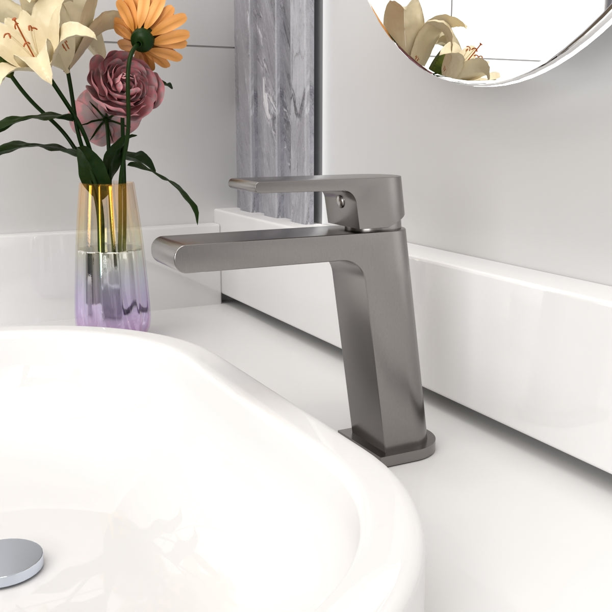 BIANCA BASIN MIXER GUN METAL