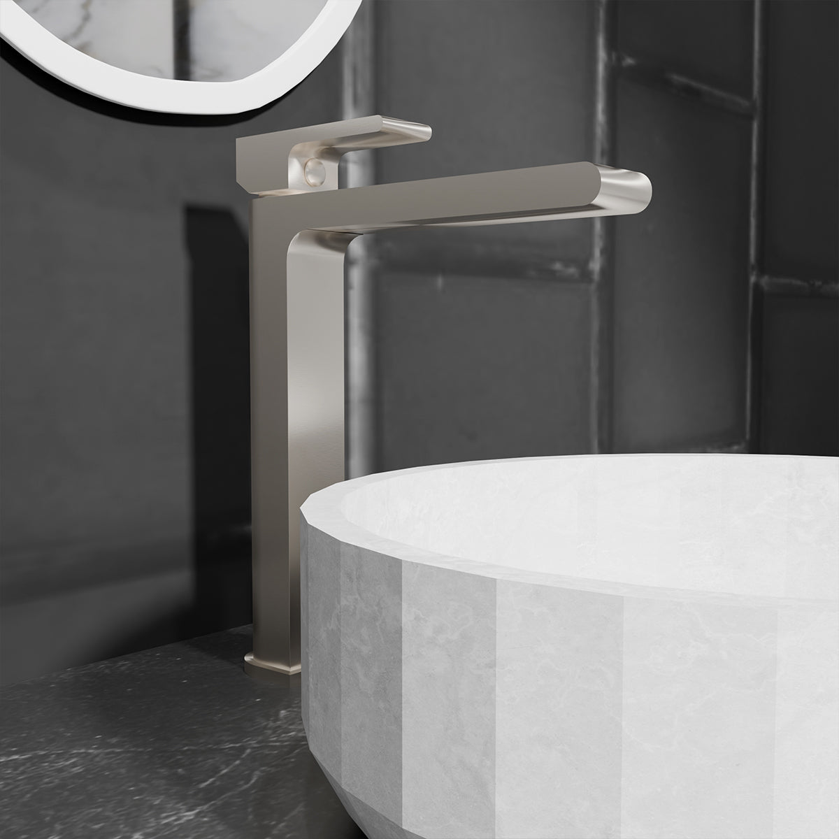 Bianca Mid Tall Basin Mixer Brushed Nickel