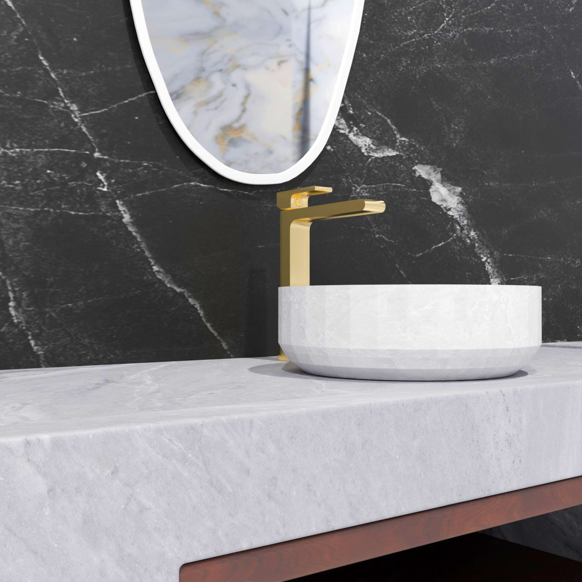 BIANCA TALL BASIN MIXER BRUSHED GOLD