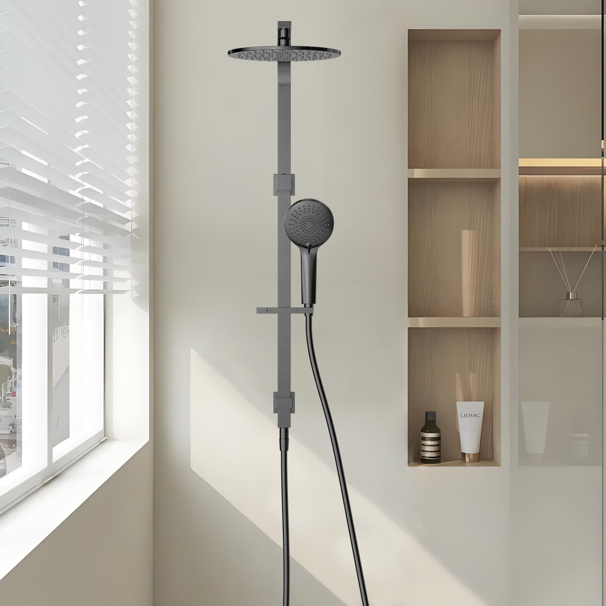 BIANCA TWIN SHOWER GUN METAL