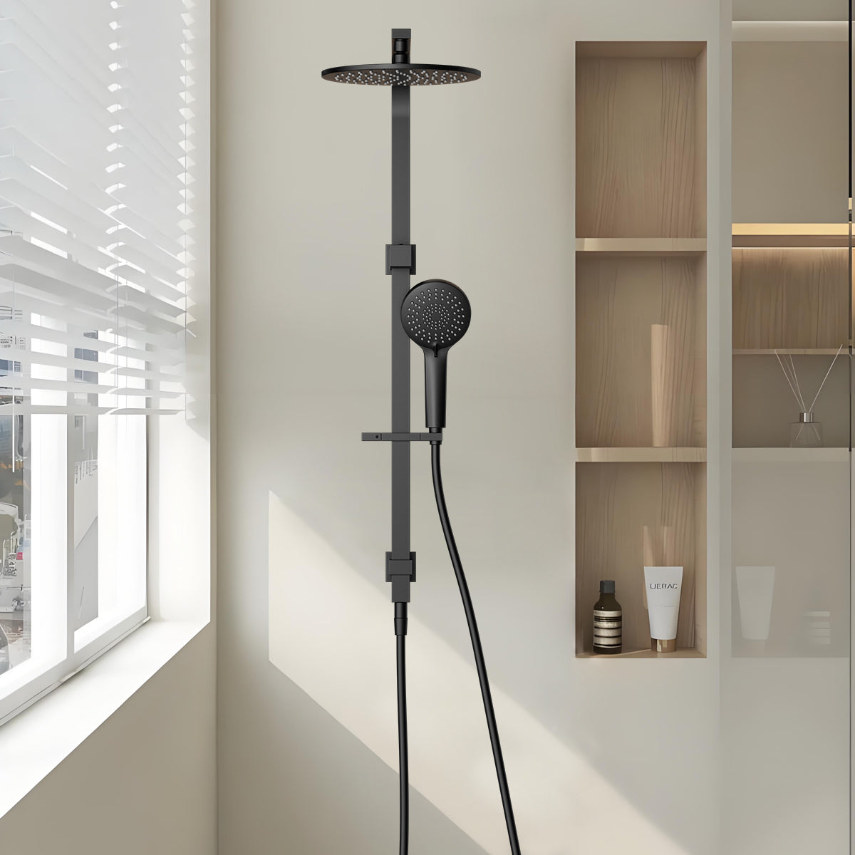 BIANCA TWIN SHOWER MATTE BLACK