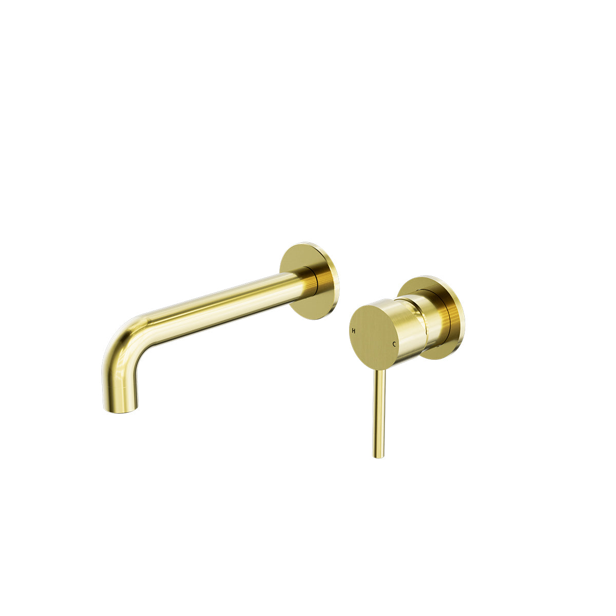 Dolce Wall Basin/Bath Mixer Separate Back Plate Brushed Gold