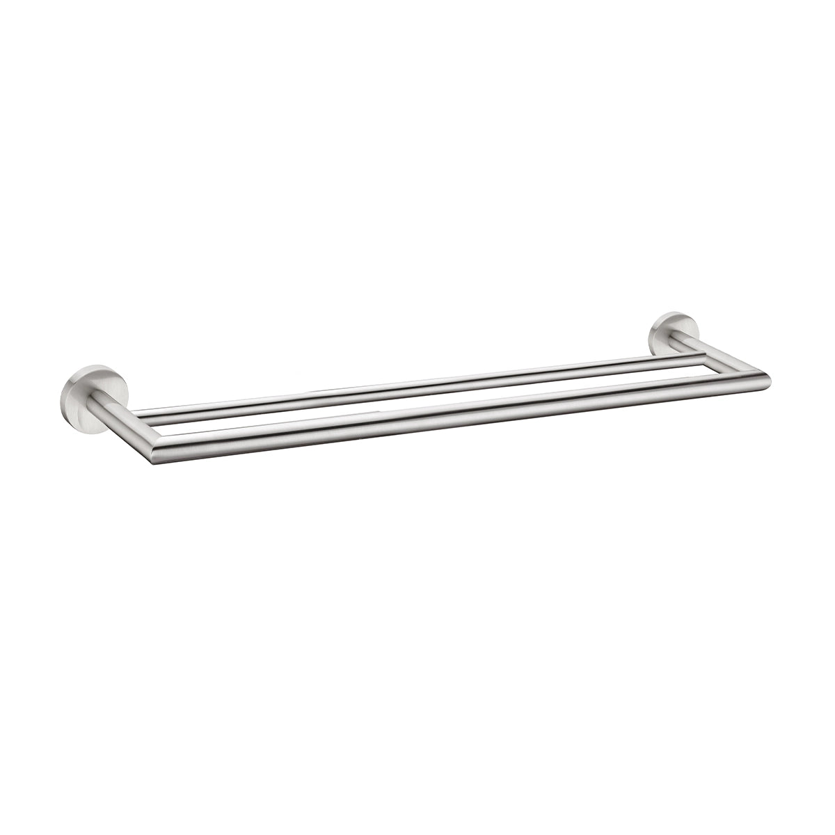 NERO Dolce Double Towel Rail 700mm Brushed Nickel