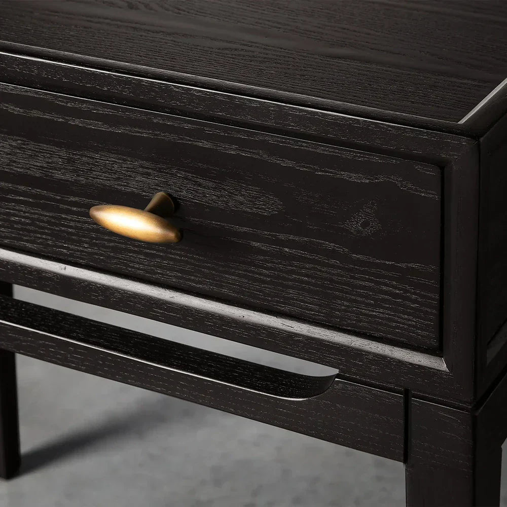 Brock Nightstand Mid-Century Modern Bedside Table Ash Night Side Storage Cabinet