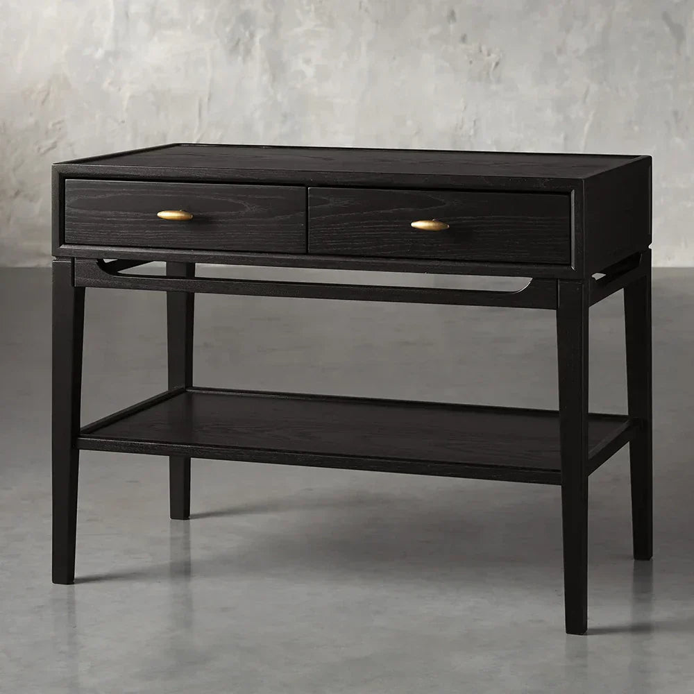 Brock Nightstand Mid-Century Modern Bedside Table Ash Night Side Storage Cabinet