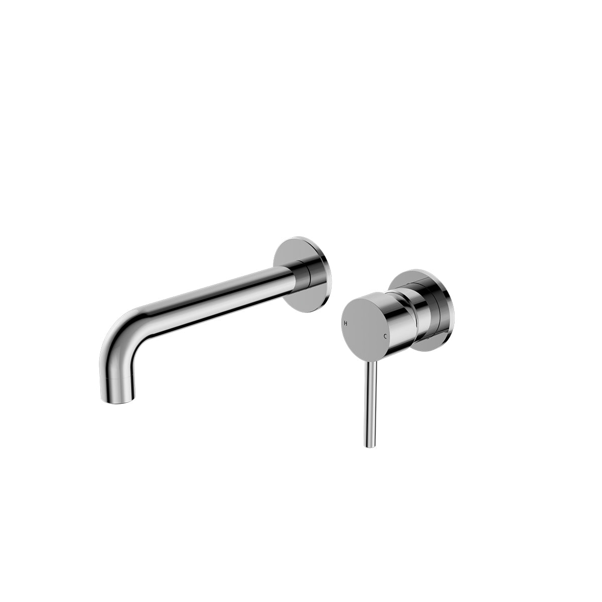 Dolce Wall Basin/Bath Mixer Separate Back Plate Chrome