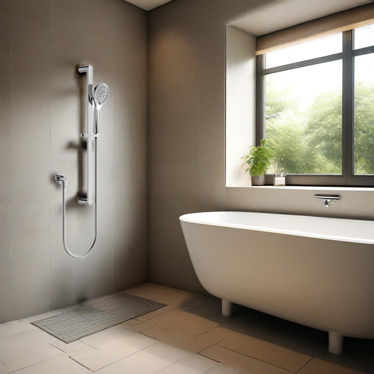 Ecco Shower Rail With Air Shower Chrome