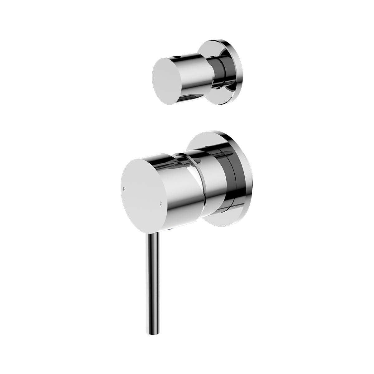 Dolce Shower Mixer With Divertor Separate Plate Chrome