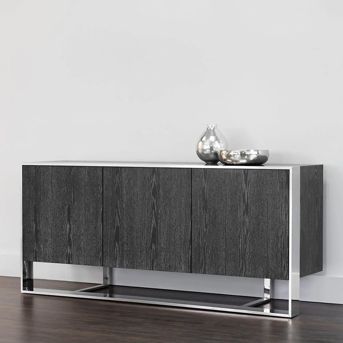 Dolton Modern Wood Sideboard Steel Frame Buffet Cabinets