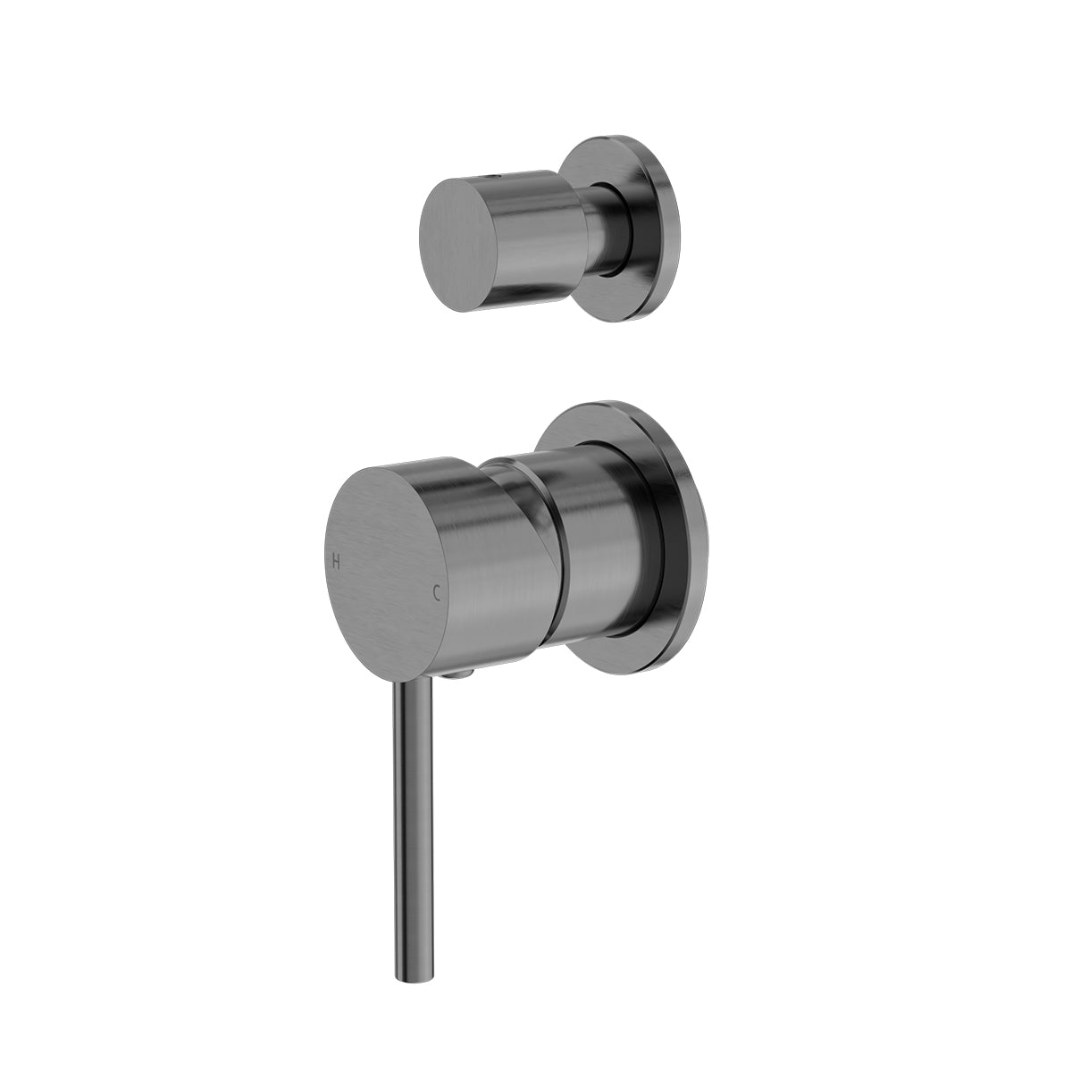 Dolce Shower Mixer With Divertor Separate Back Plate Gun Metal