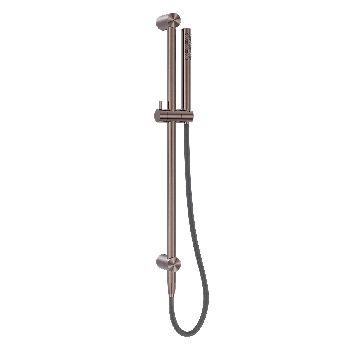 Zen Ss316l Shower Rail With Outdoor Shower Hose Brushed Bronze