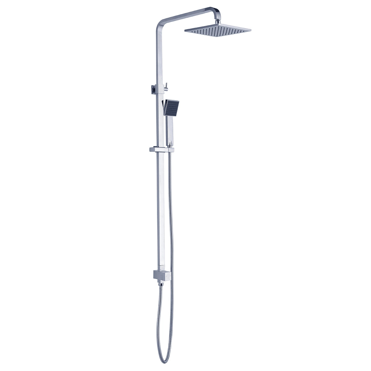 Square Twin Shower Bottom Inlet Chrome