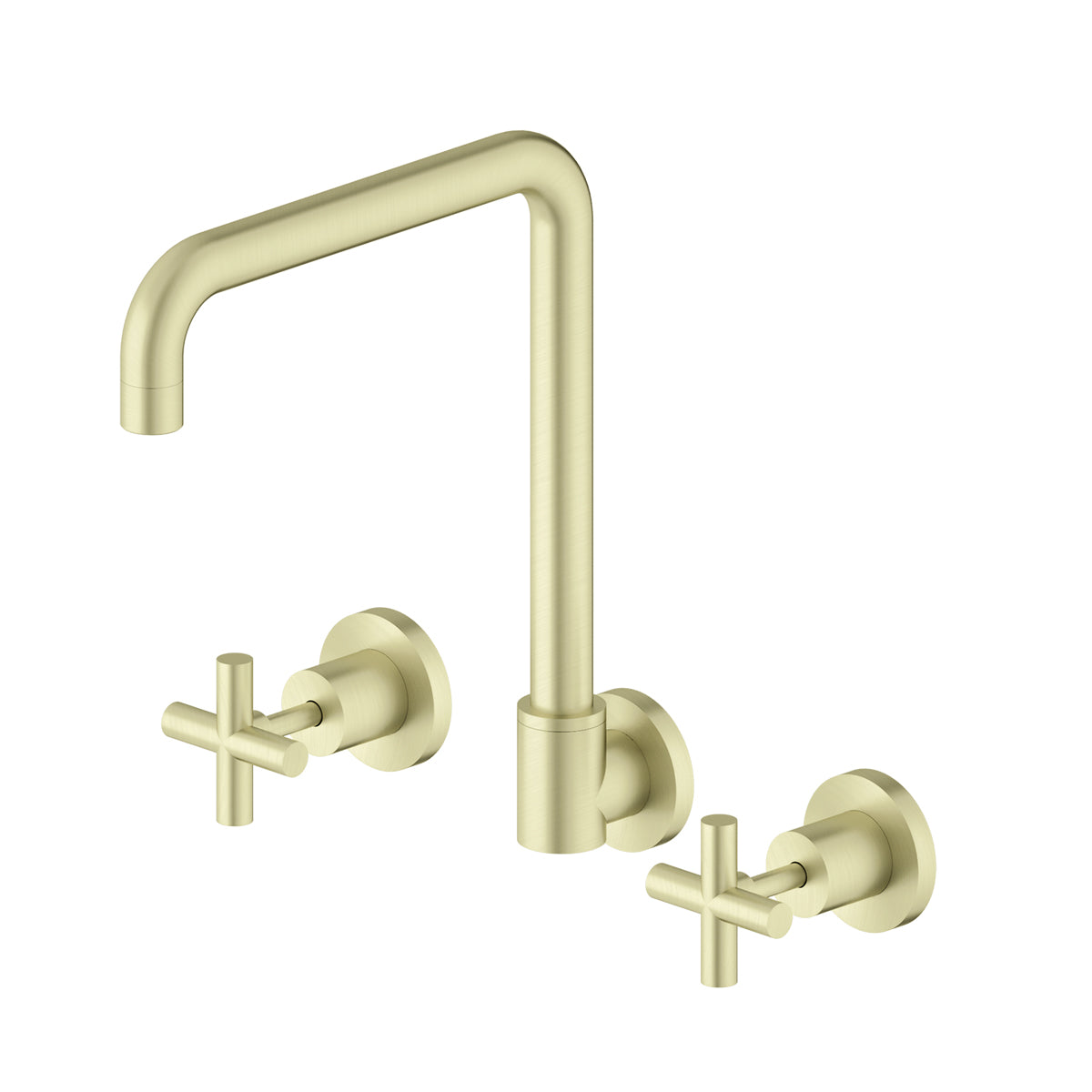X Plus Wall Kitchen Set Swivel Spout Brushed Gold