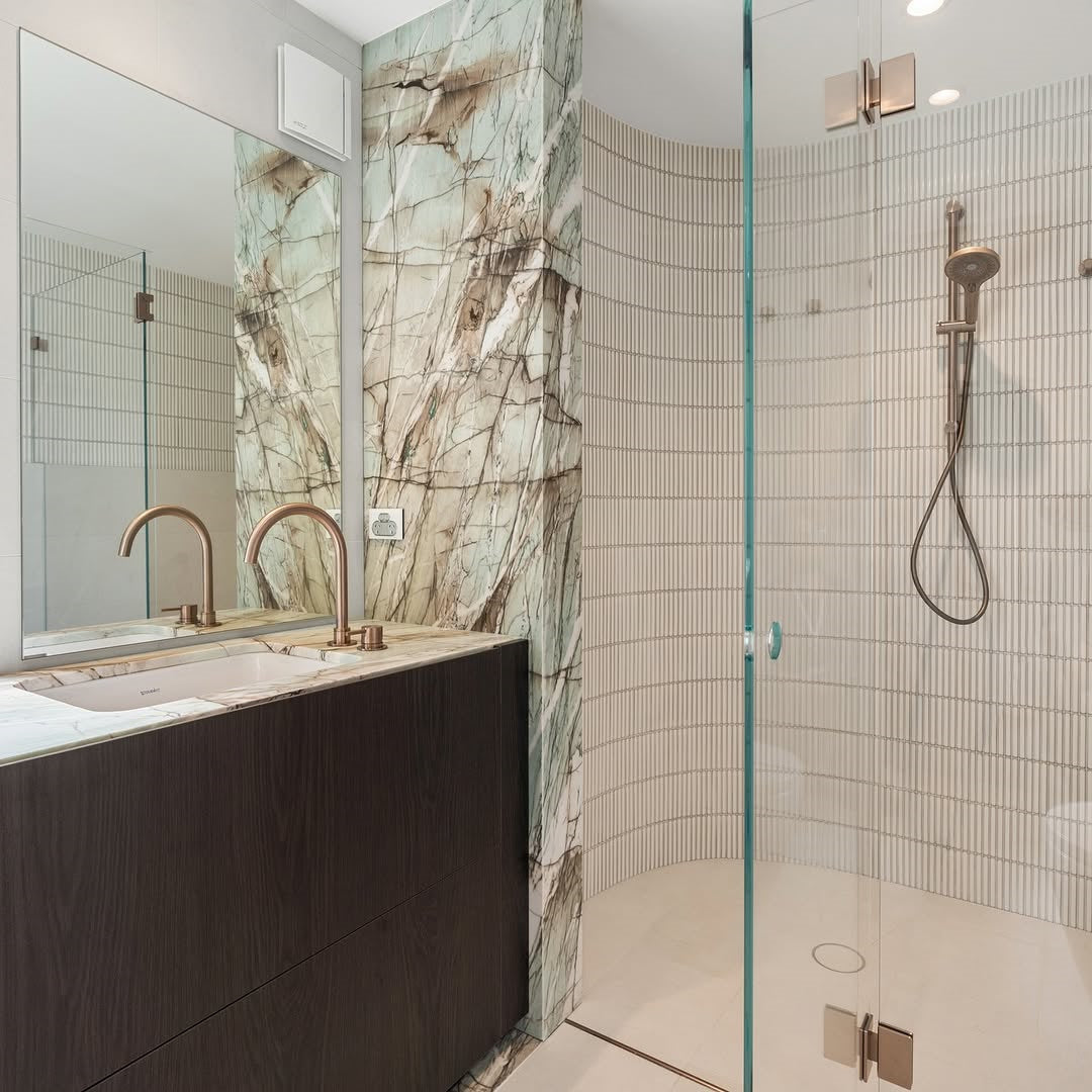 Opal Shower Rail Brushed Bronze