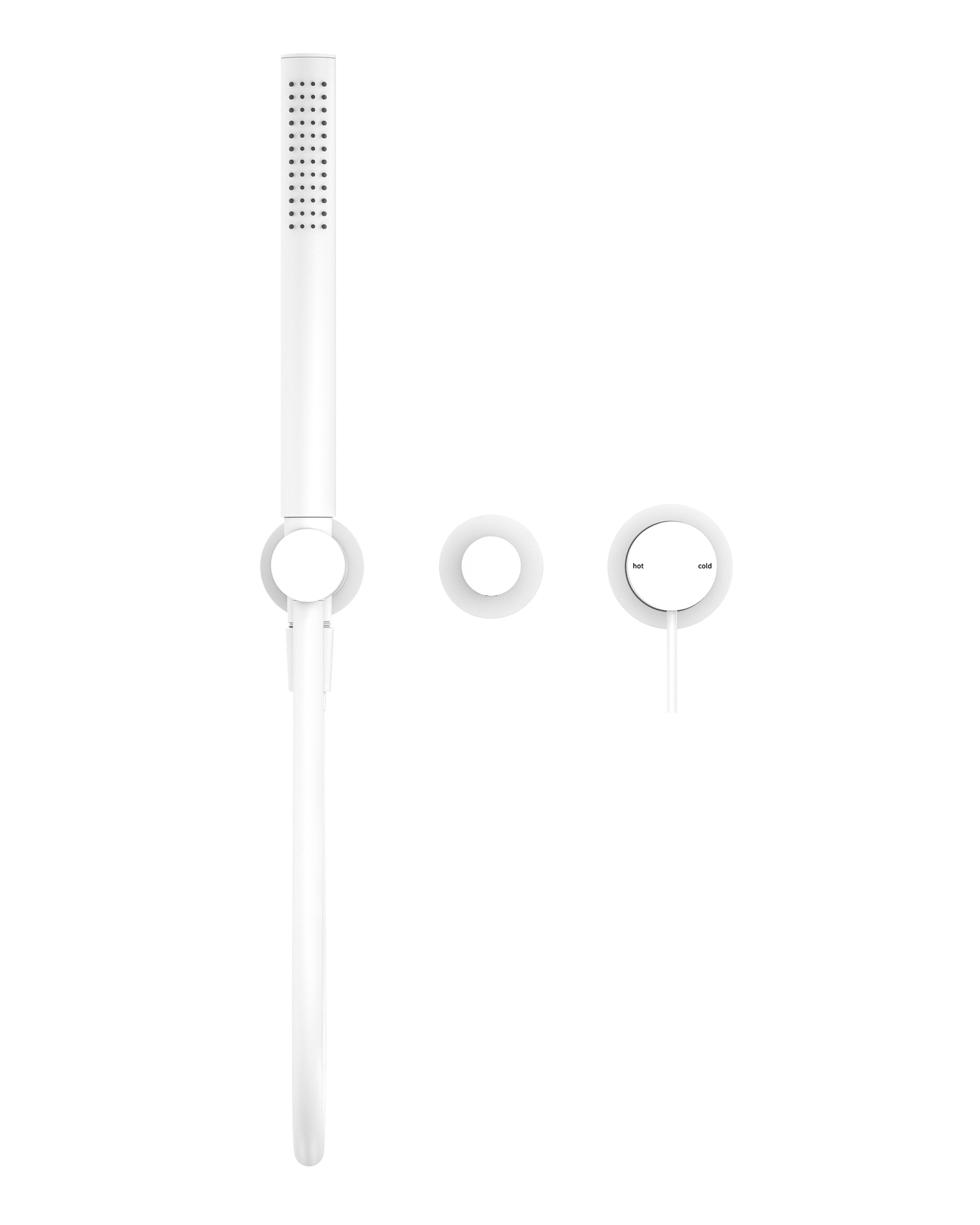 Mecca Shower Mixer With Divertor System Seperate Back Plate Matte White