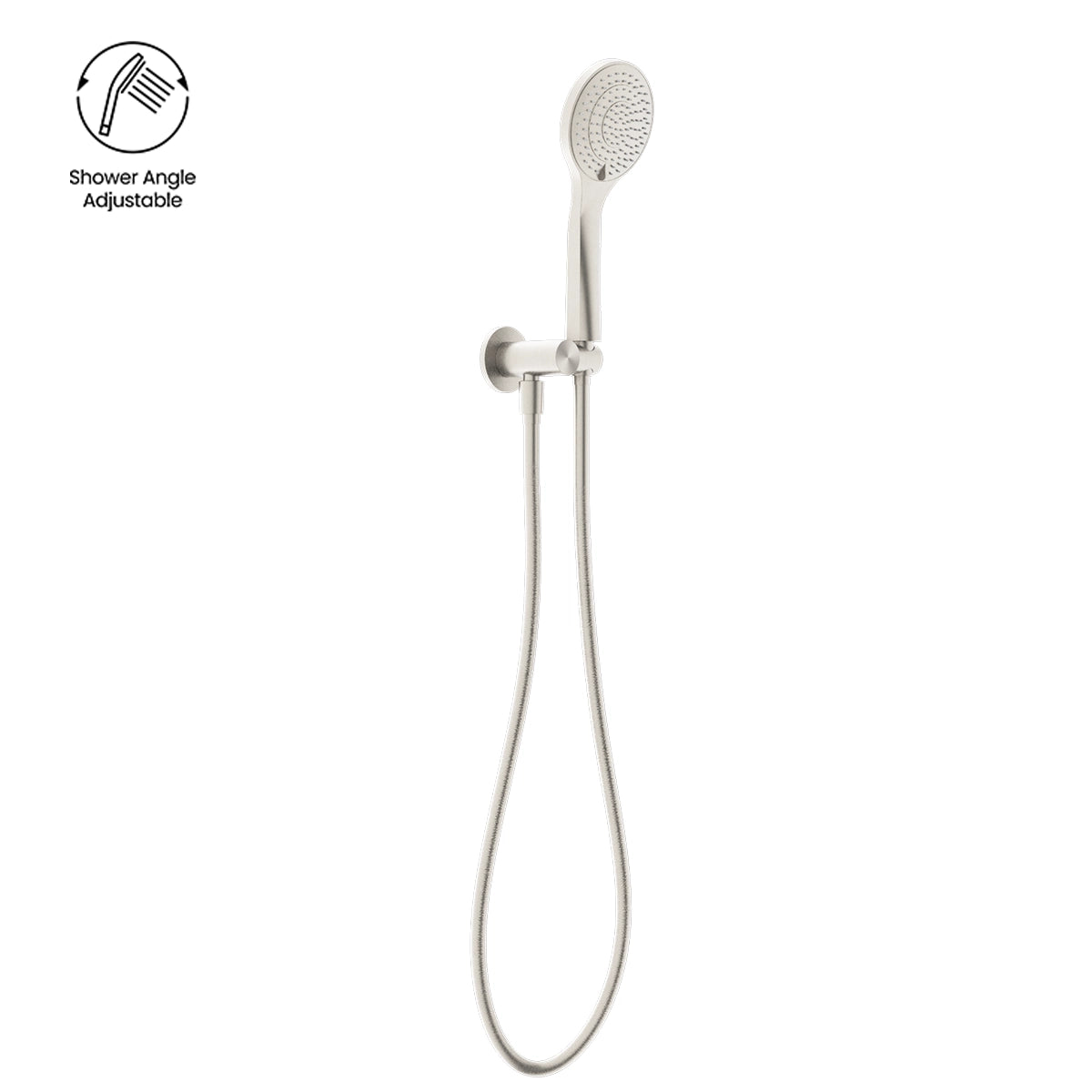 MECCA SHOWER ON BRACKET WITH AIR SHOWER BRUSHED NICKEL