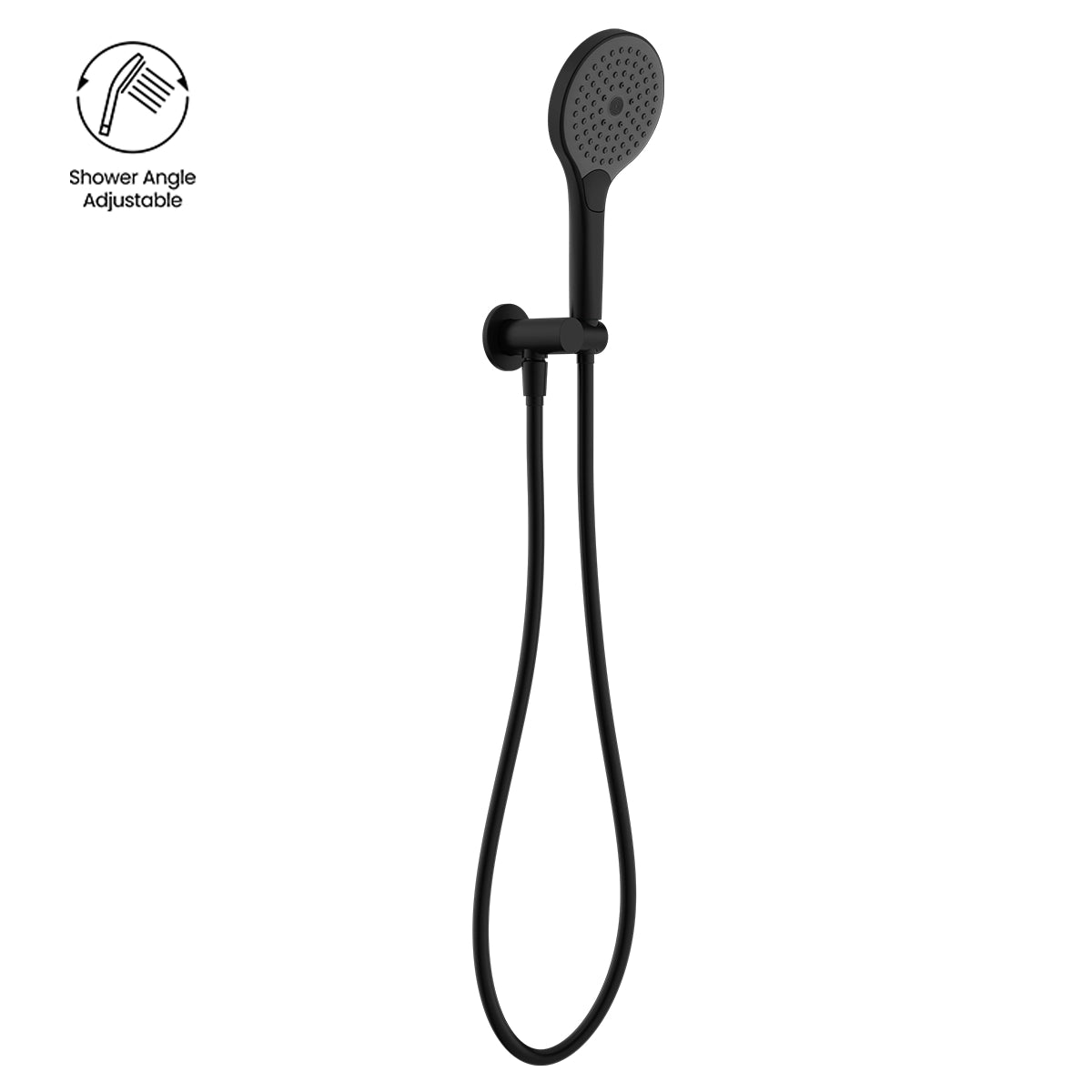 MECCA SHOWER ON BRACKET WITH AIR SHOWER II MATTE BLACK