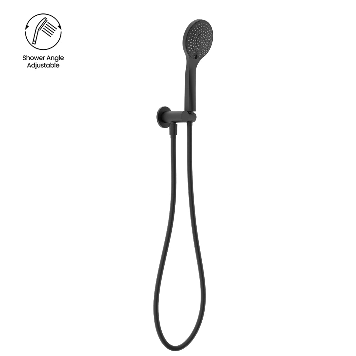 MECCA SHOWER ON BRACKET WITH AIR SHOWER MATTE BLACK