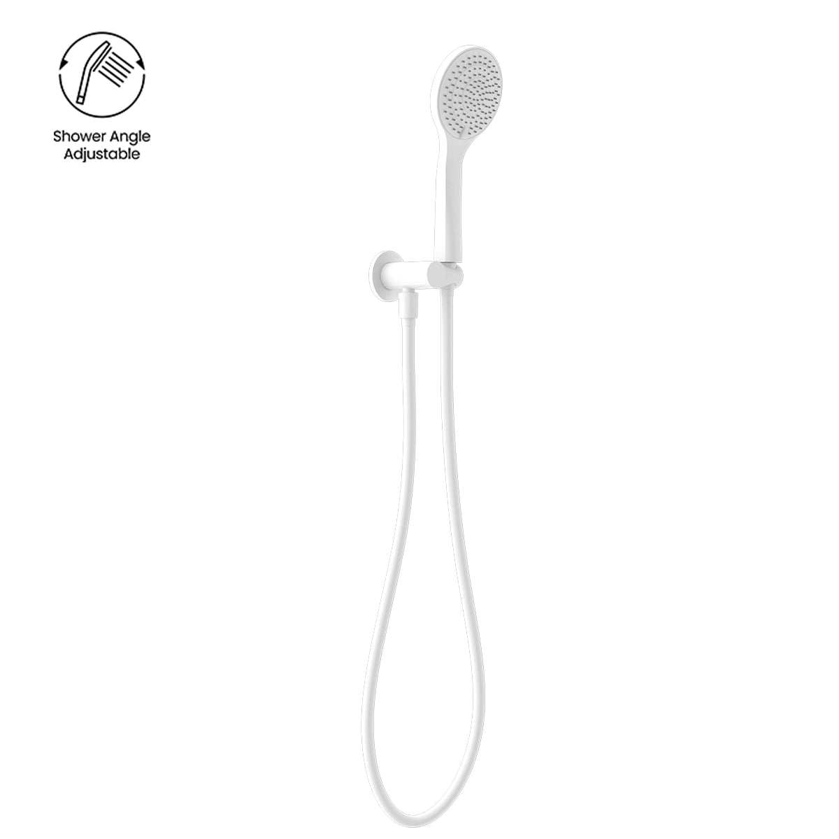 MECCA SHOWER ON BRACKET WITH AIR SHOWER MATTE WHITE