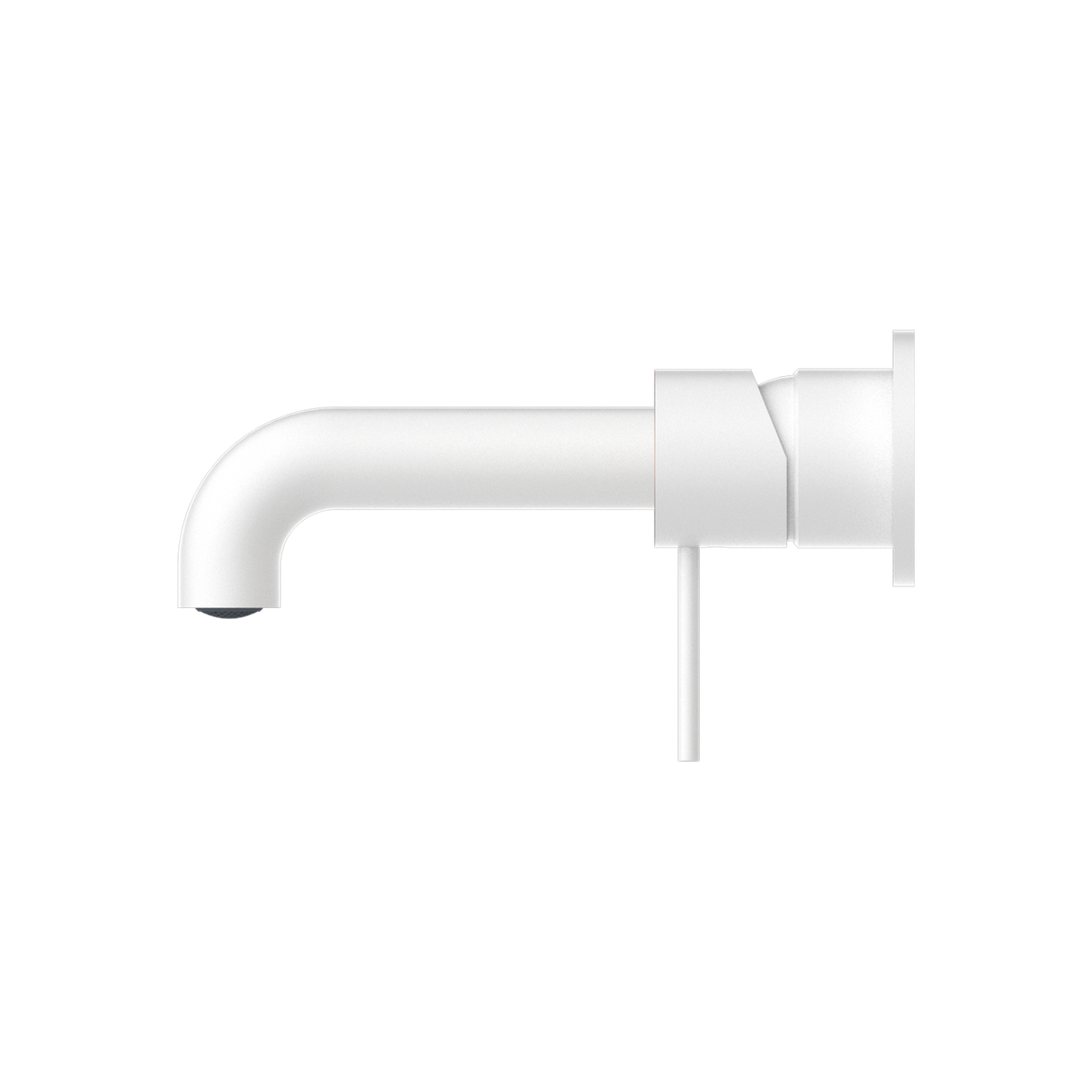 Mecca Wall Basin Mixer Separate Back Plate 185mm Spout Matte White