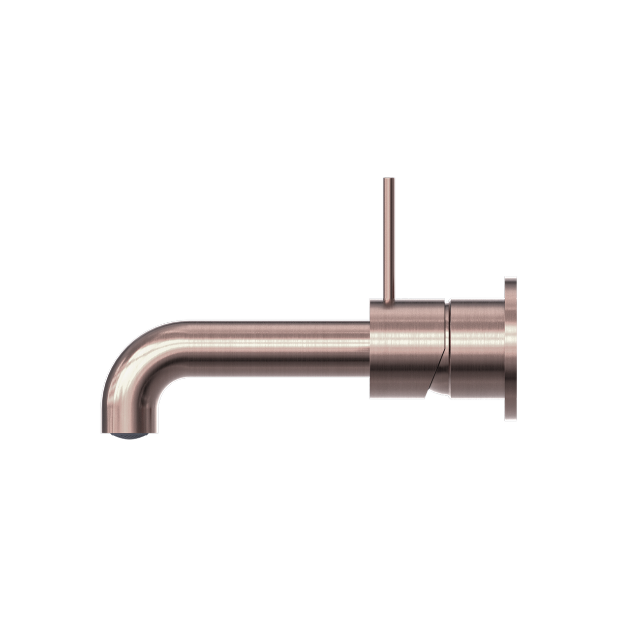 Mecca Wall Basin Mixer Separate Back Plate Handle Up 185mm Spout Brushed Bronze