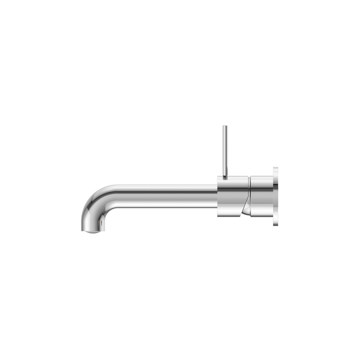 Mecca Wall Basin Mixer Separate Back Plate Handle Up 185mm Spout Chrome