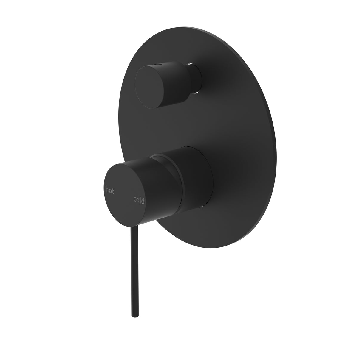Mecca Shower Mixer With Divertor Matte Black