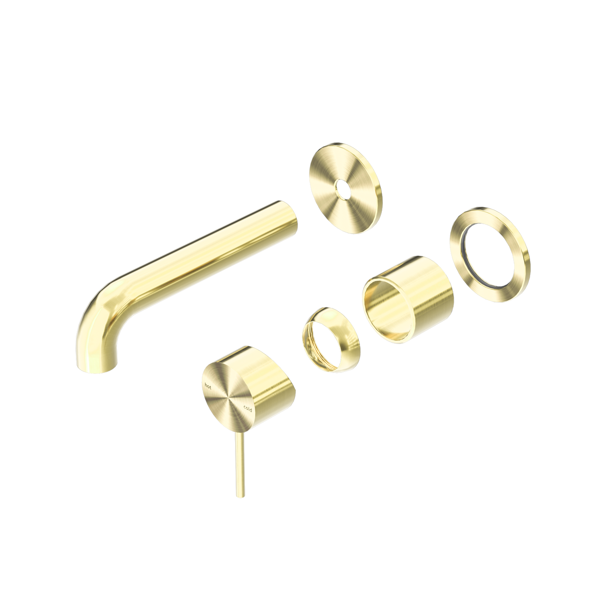 Mecca Wall Basin/Bath Mixer Separate Back Plate 160mm Trim Kits Only Brushed Gold